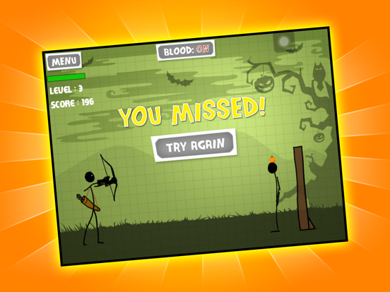 Screenshot #5 pour Arc et la flèche amusant jeu de tir (Stickman Pumpkin Shooting Bow and Arrow Gratuits 2014 Jeux)