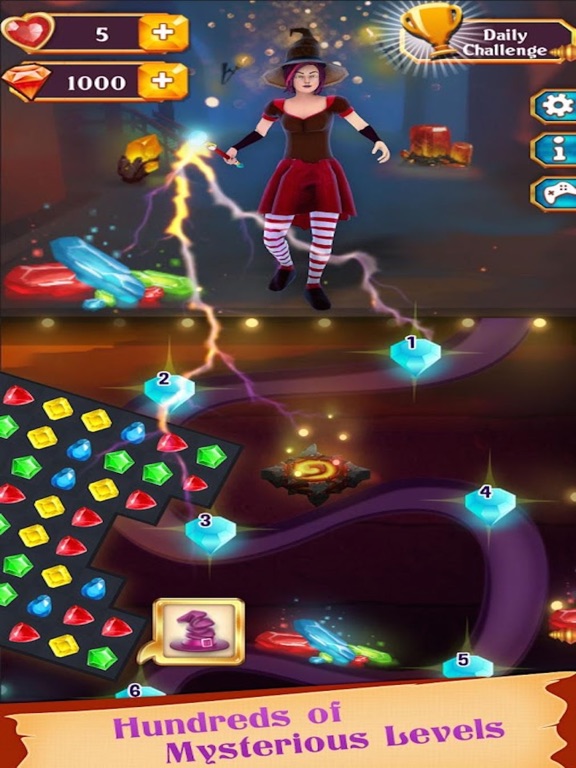 Screenshot #4 pour Jewel Paradise Mania. My Diamond Rush Story In Match 3 Classic Puzzle