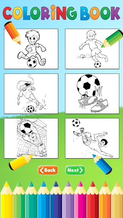 Soccer Football Coloring Book - Sport drawing and painting for kid free game good color HD app screenshot