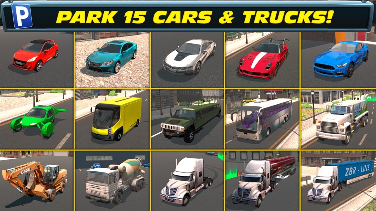 Trailer Truck Parking with Real City Traffic Car Driving Sim screenshot-3