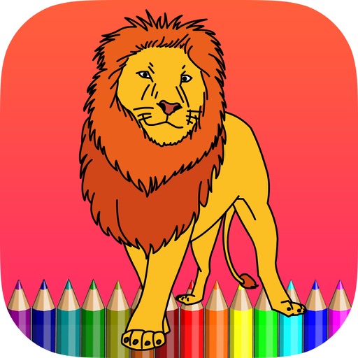 lion coloring book Icon
