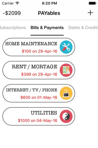 PAYables - track bills & debts screenshot 3