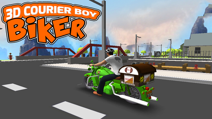 3D Courier Boy Biker