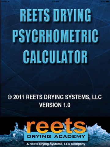 Screenshot #4 pour ReetsDryCalc-iPad - Reets Drying Psychrometric