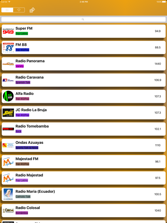 Radio -Radios Del Ecuador - Ecuador Radio iPad screenshot 1 - Music app