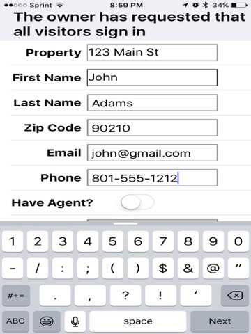 Screenshot #5 pour Open House Sign In Sheet