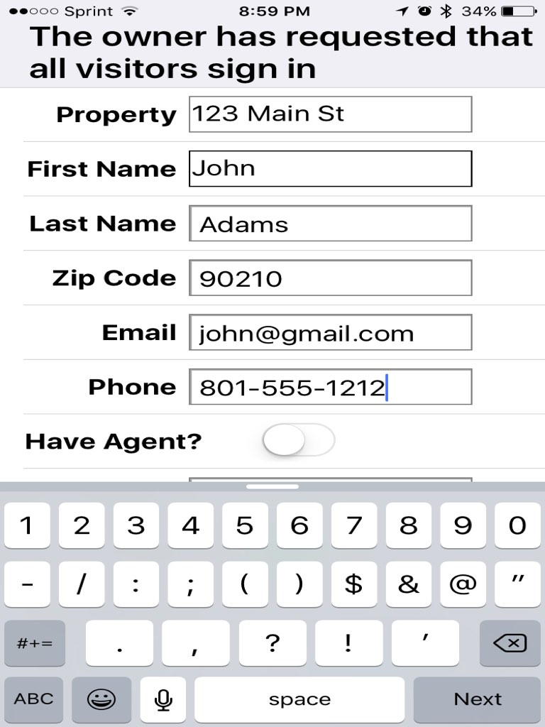 Open House Sign In Sheet