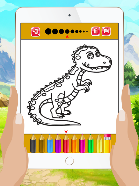 恐竜ぬりえ帳 - 教育ぬりえゲーム無料 ！子供と幼児のためののおすすめ画像4
