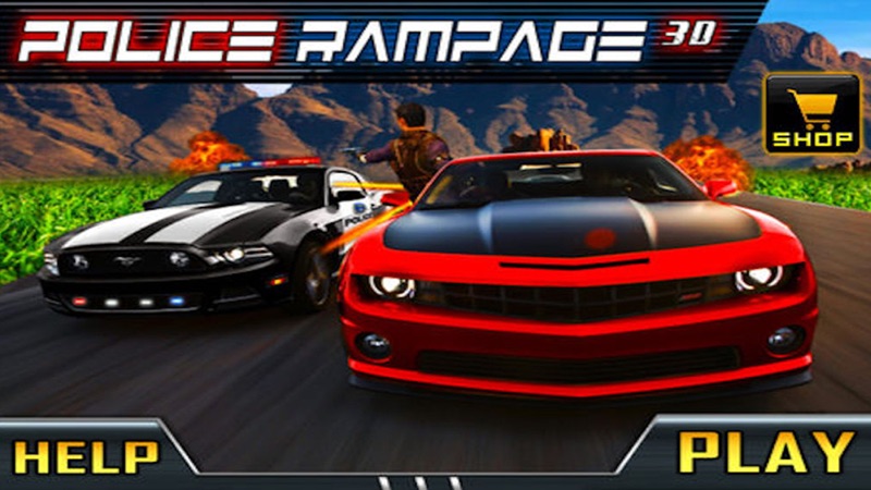 Police Rampage 3D Free (Car Racing y Tiro Juego) screenshot 4