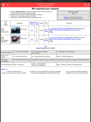 Screenshot #6 pour JC Auto & Truck Parts - Monroe City, MO