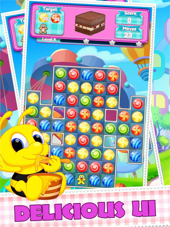 Sweet Yummy And Cookie Dessert Match 3 Puzzle