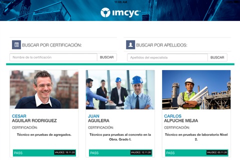 Certificaciones IMCYC screenshot 4