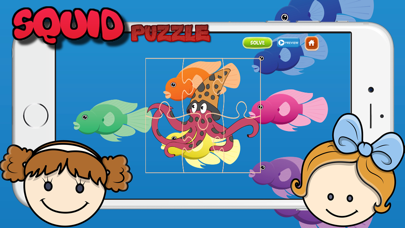 Squid Ocean Animals Puzzle Jigsaw Match Free Learning Games for Kids In Kindergartenのおすすめ画像1