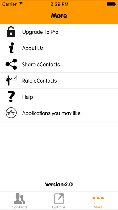eContacts Lite : Phonebook Backup iPhone screenshot