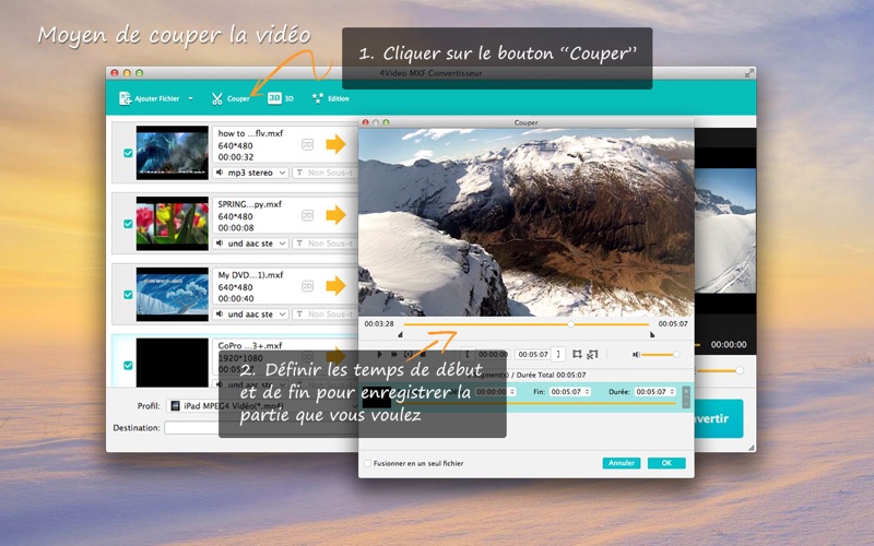 Screenshot #3 pour 4Video MXF Converter - to MP4