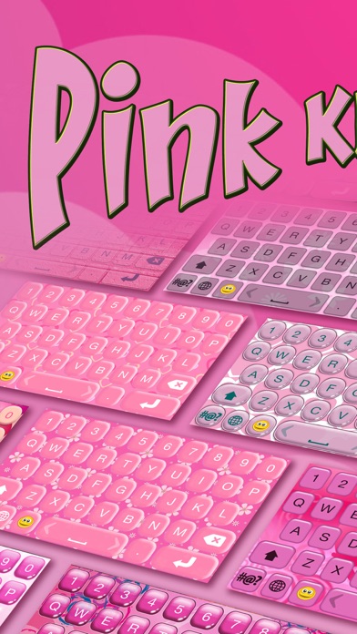 ピンク キーボード デザイン かわいい キーボード ための 女の子 とともに グリッター 背景 そして フォント Iphoneアプリ Applion