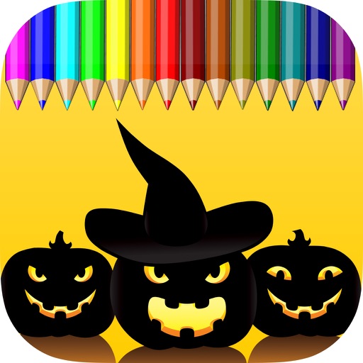 Coloring Book Happy Halloween Free Game For Kids icon