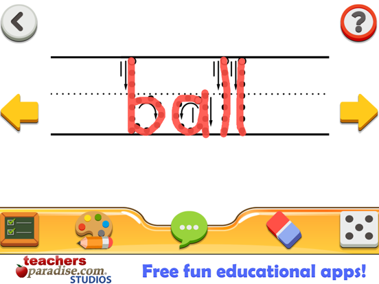 Dolch Sight Words Kids Flashcards & School Letter Writer ZBP iPad screenshot 5 - Education app