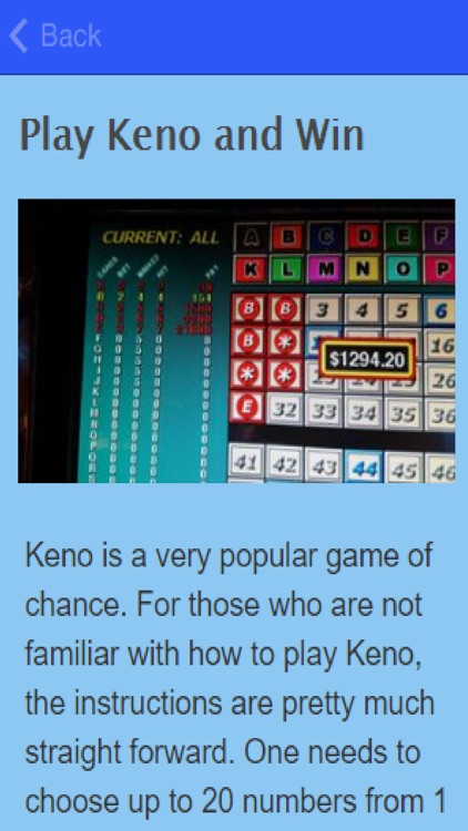 How To Play Keno