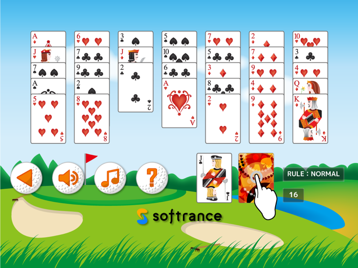 Golf Solitaire - Pick your set of rules and hop straight into the fun