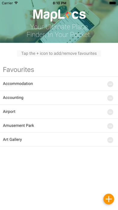 Screenshot #1 pour MapLocs – Search & Locate Nearby Restaurants, ATM, Banks, Car Services & More.