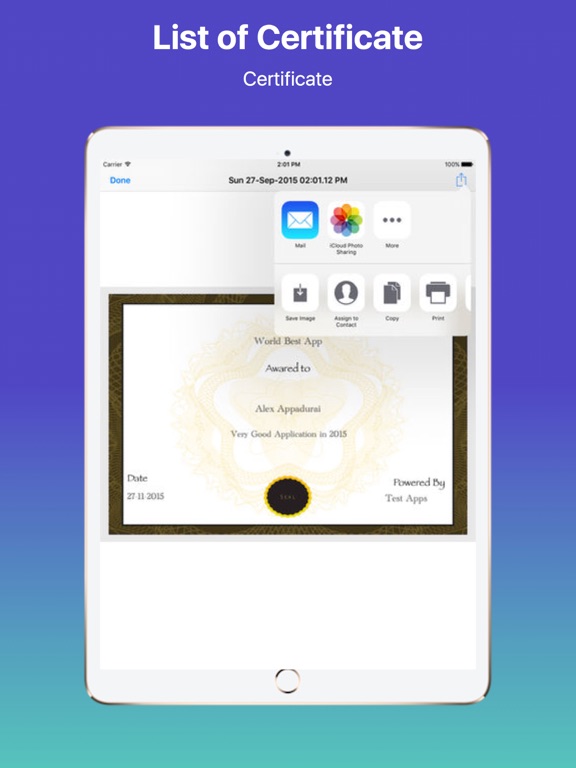 Screenshot #4 pour Create Your Own Certificate Pro