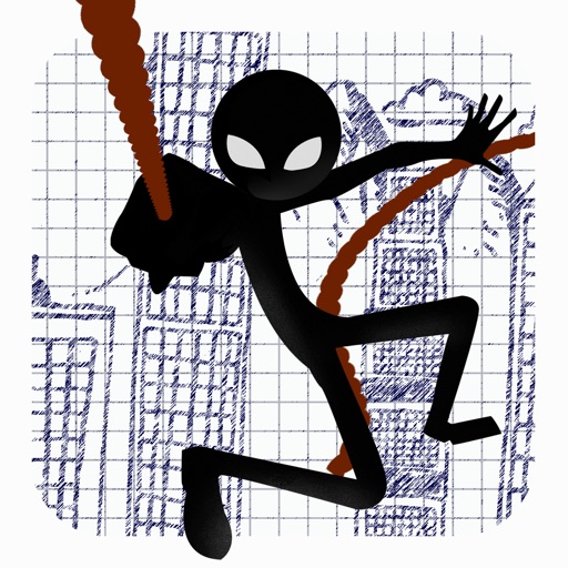 A Superhero Stickman Adventure - Swinging n Flying Through The City Streets icon