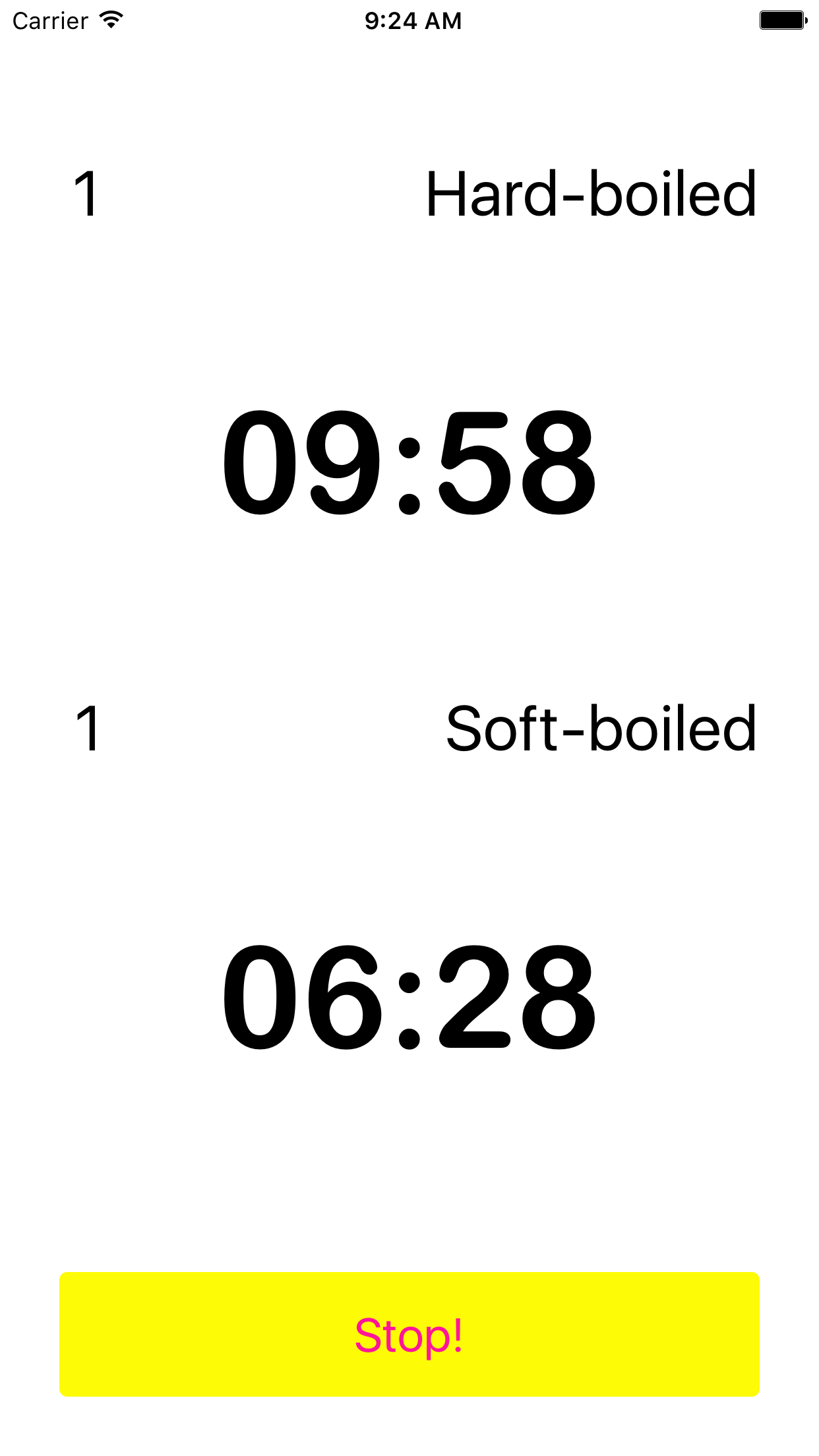 EggTimers screenshot 2