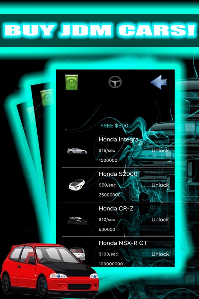 JDM Billionaire - Exotic Honda Car Clicker screenshot 2