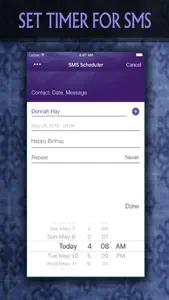 Sms Timer - Schedule Your Sms To Text in Specific Time screenshot #1 for iPhone