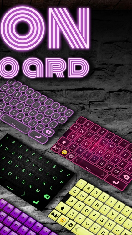 Neon LED Keyboard Themes – Electric Color Keyboards with Glow Backgrounds, Emoji and Fonts