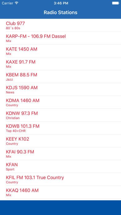 Screenshot #1 pour Radio Minnesota FM - Streaming and listen to live online music, news show and American charts from the USA