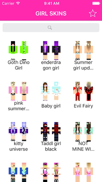 HD Girls Skins for minecraft PE