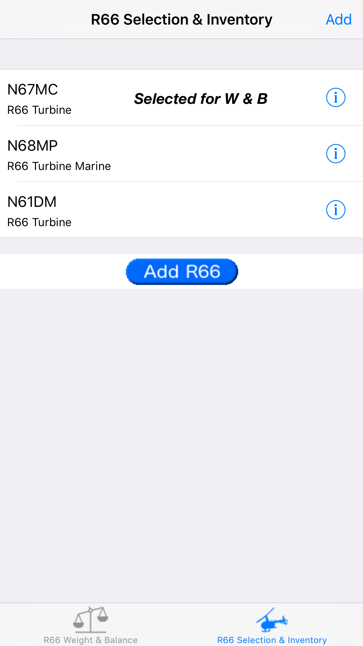 R66 Weight & Balance screenshot 4