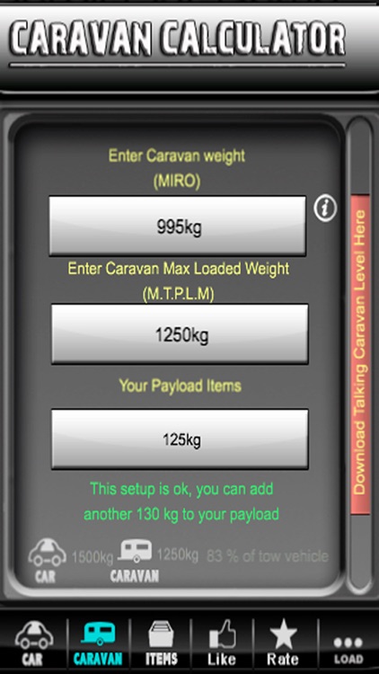 Caravan Calculator screenshot-3