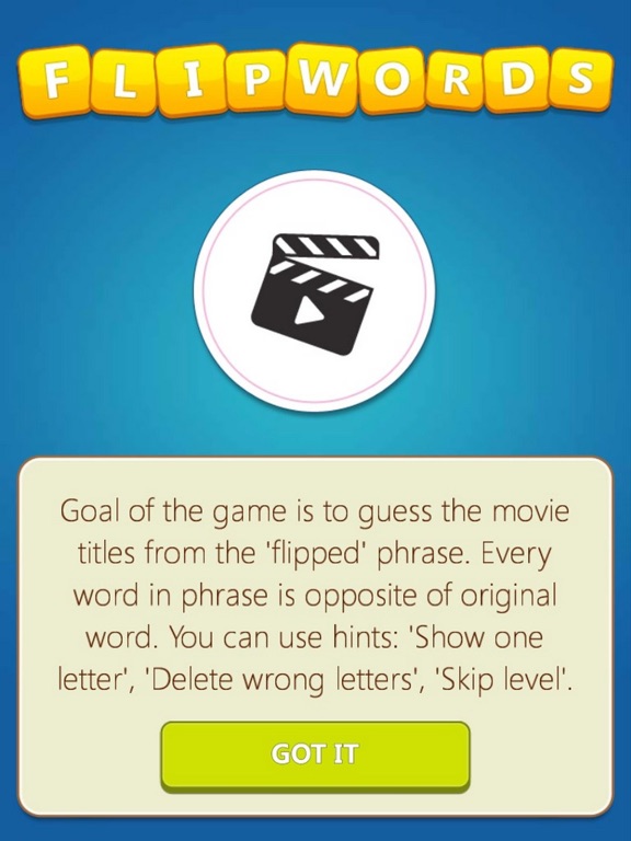 Screenshot #5 pour Guess the Movie. Flipwords