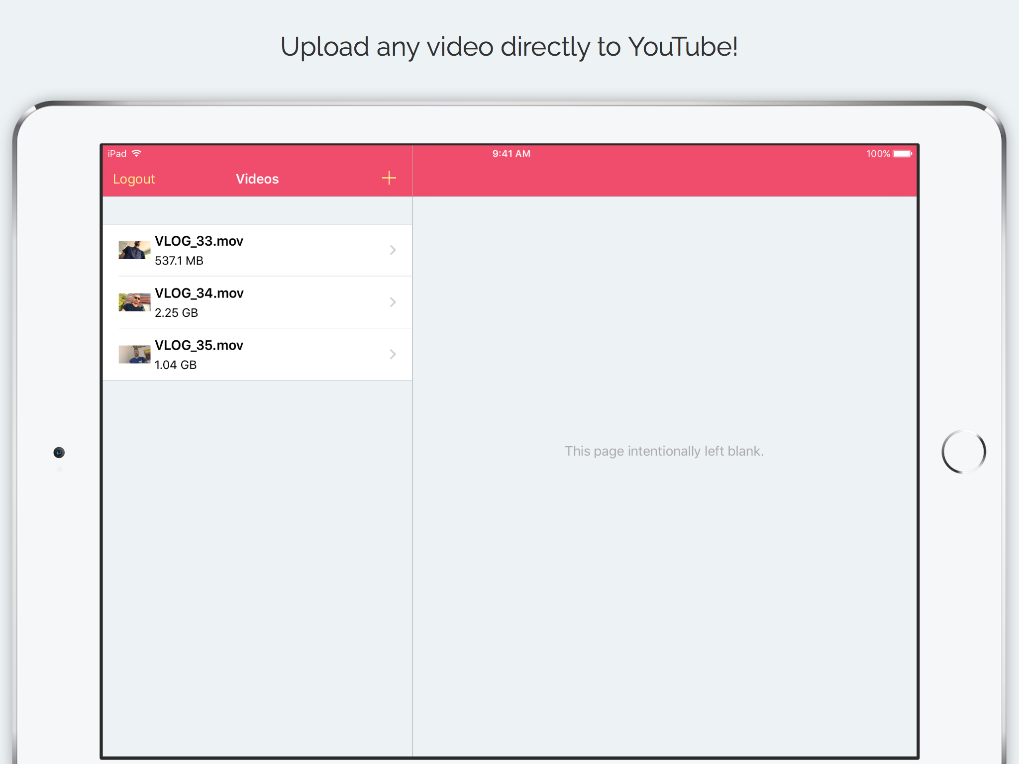 YouUpload – Upload videos for YouTube