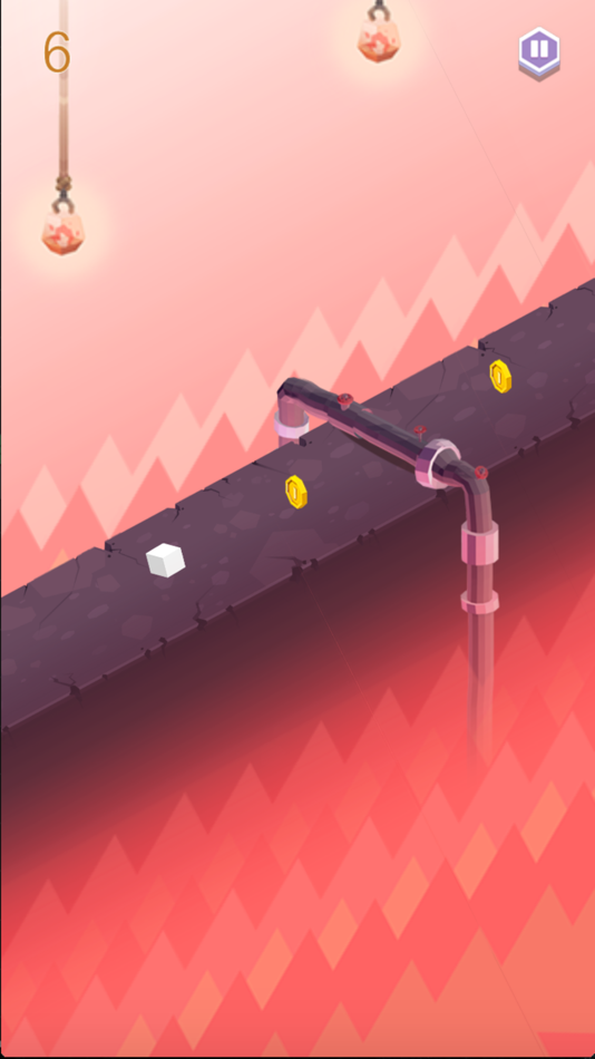 #1. Cubi Cloud Jump Endless Isometric : 8bit Addicting Survival Games (iOS) 由: Anong Boonharn