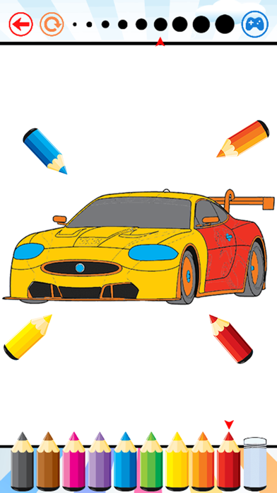 レース 車 着色 本 スーパー 車両 お絵かき ゲームのおすすめ画像3