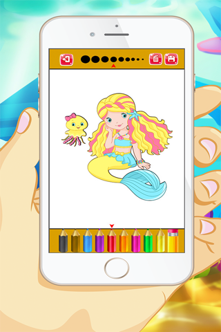 Mermaid Coloring Book -  Educational Color and  Paint Games Free For kids and Toddlers screenshot 2