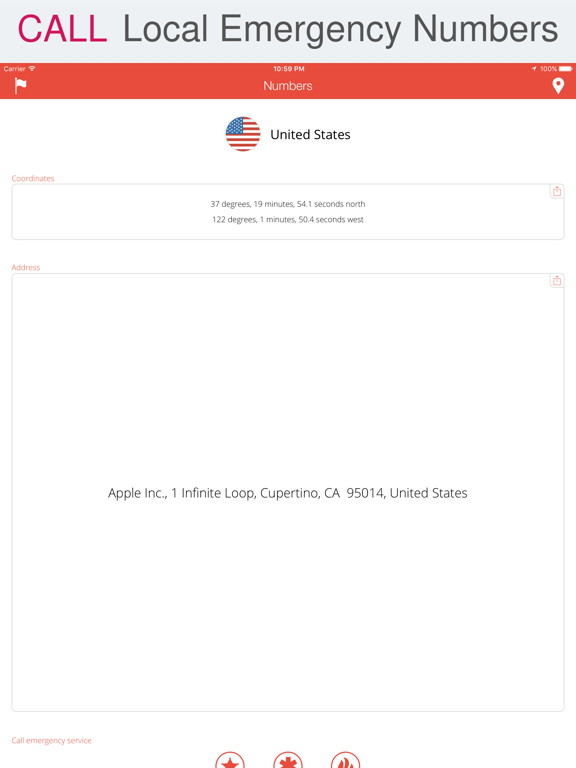 TripWhistle Global SOS - International Emergency Phone Numbers (911, 112, etc) for Travelers Abroad iPad screenshot