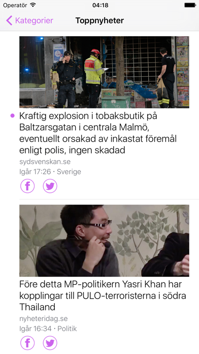 Screenshot #1 pour Bubbla Nyheter