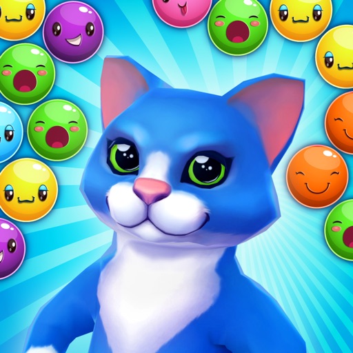 Blue Cat Bubble Popper - FREE - Fun Match & Blast Puzzle Action Game iOS App