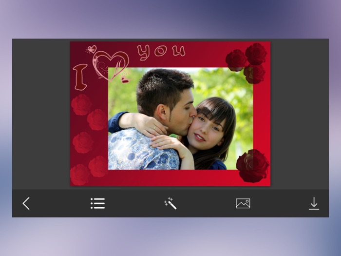 I Love You Photo Frame - Photo frame editor