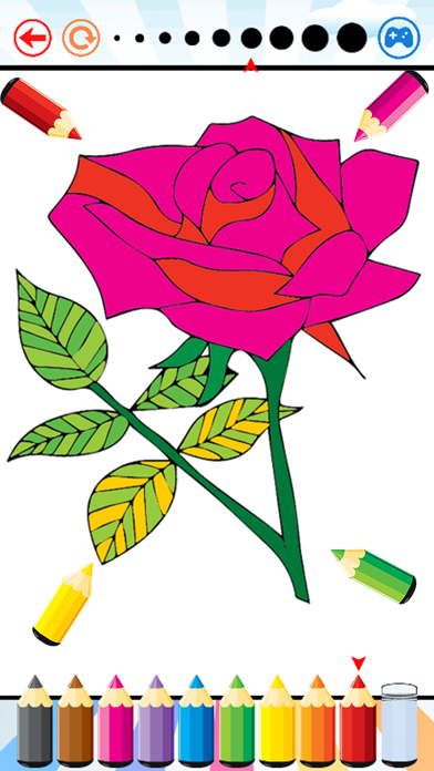 Flower Coloring Book For Kid - Drawing And Painting Relaxation Stress Relief Color Therapy Games app screenshot 2