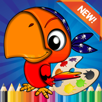 Bird Coloring Book for children age 1-10 Drawing and Coloring page games free for learning skill