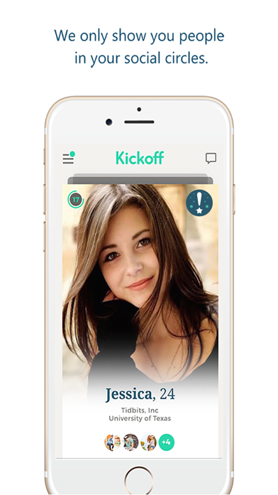 Screenshot #1 pour Kickoff – Meet people your friends know