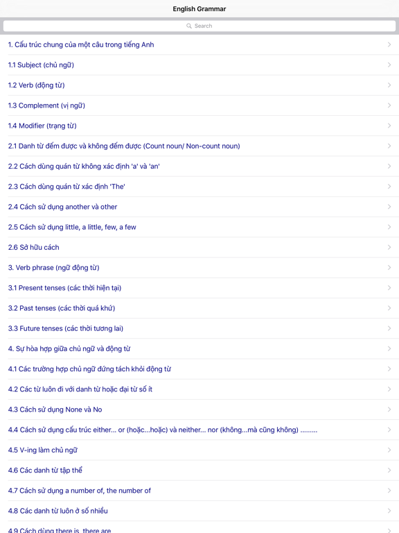 Screenshot #4 pour Ngữ Pháp Tiếng Anh