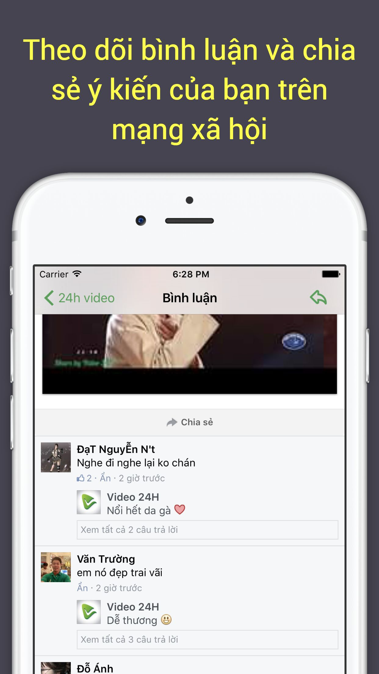 24h video - cập nhật qua video, clip tin tức, vui vẻ hay hàng ngày từ internet, TV