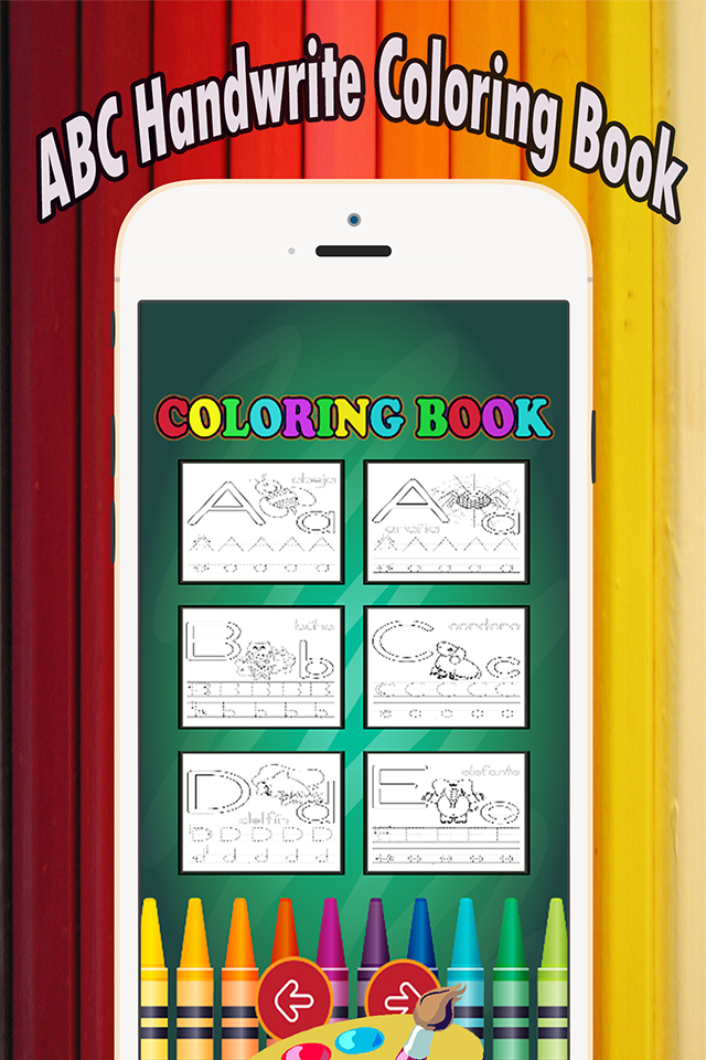 Coloring Book ABC Spanish page game for kids